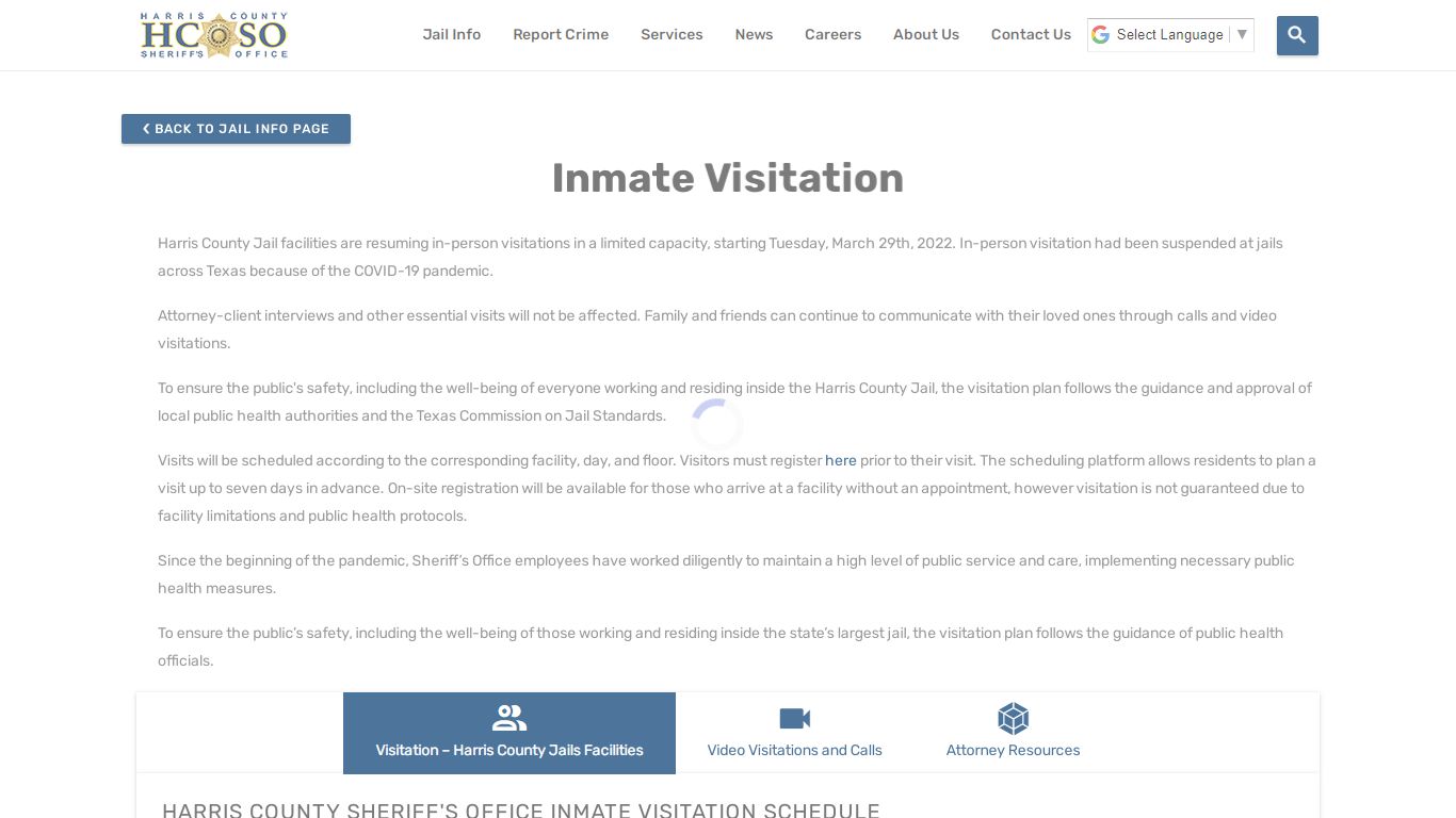 Inmate Visitation—Harris County Texas Sheriff's Office